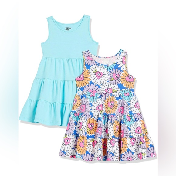 Other - 2 Pack Girls Sleeveless Tiered Dresses Medium